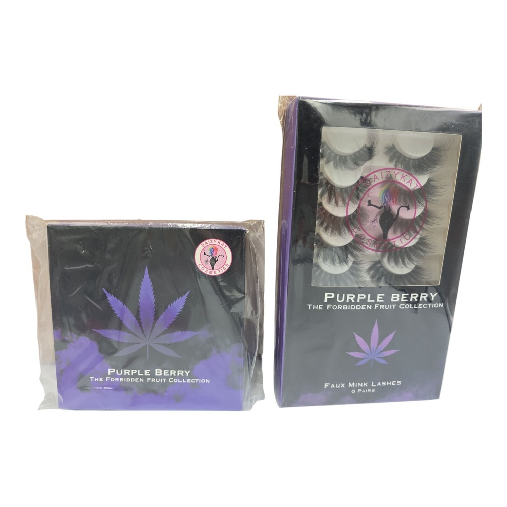 Makeup Forbiddenโ Fruit PURPLE BERRY Palette & LASHES SET NEW Drag Glam